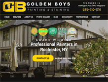 Tablet Screenshot of goldenboyspainting.com
